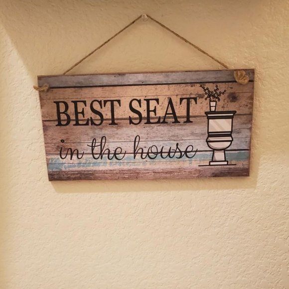 Farmhouse Bathroom Sign Funny Decorative Rustic Cottage Wooden Bath Wall Decor - Picture 10 of 10